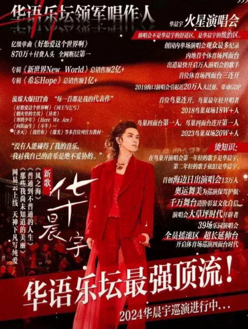 我感觉华晨宇的才华能力，干什么都会很出色。如果不是为了让黑子自扇耳光，他可能早就