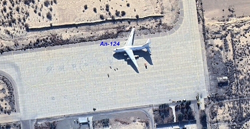 美国卫星发现，俄罗斯安-124重型运输机出现在伊朗空军