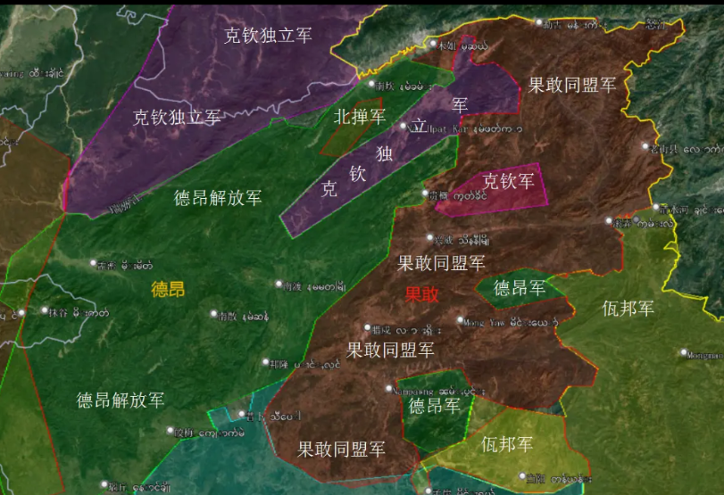 缅北会战的1027第二季，已经基本上取得不小得胜利，目前果敢军和德昂军的控制区，