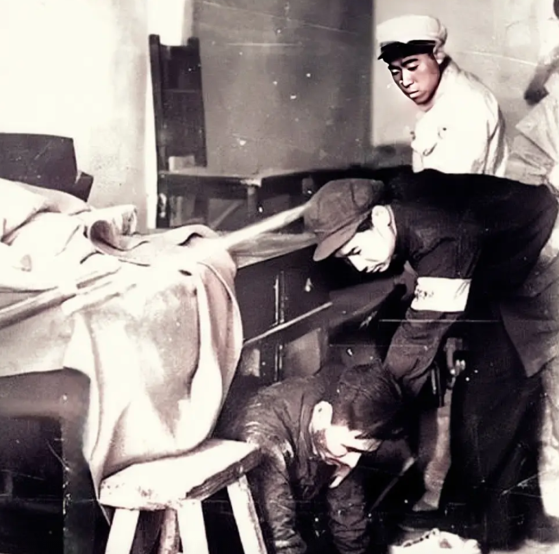 1949年，太原，国军30军军长戴炳南被逮捕时的场景，在太原解放前，他知道自己的