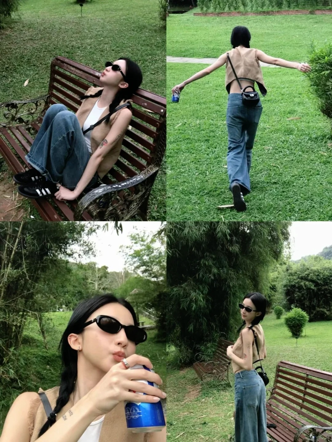 ins📷给普通人存一些韩女户外拍照姿势！
今天又是跟着ins韩女学拍照的一天～