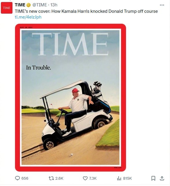 时代周刊新封面特朗普陷入麻烦