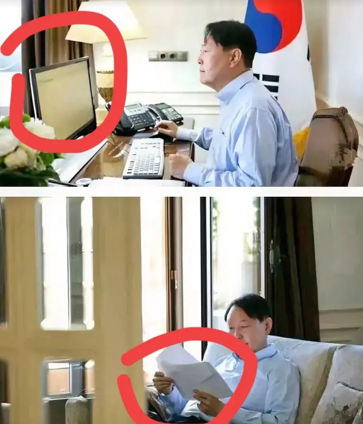 摆拍千万得小心！如今相机的高清程度日益提升。韩国总统尹锡悦的照片就被眼尖的网友放