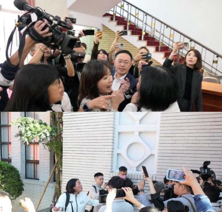 国民党立委和民进党立委今天在台湾地区立法机构开会时爆发激烈肢体冲突，民进党立委王