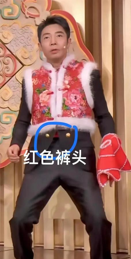 撒贝宁穿红裤衩，真相大白！

元宵晚会，撒老师竟然穿了一条大红色的裤衩，真是太抢