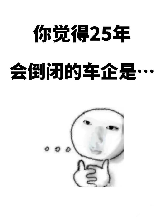 你觉得25年会倒闭的车企是谁…

25年感觉新能源厮杀的很厉害
新能源品牌可能今