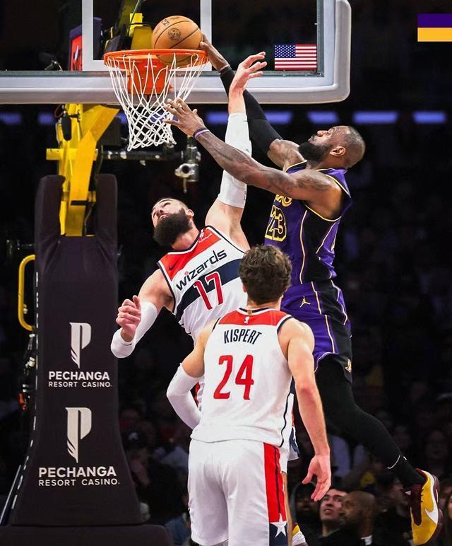 NBA常规赛，湖人队主场迎战奇才队。湖人此前被快船终结连胜，但仍居积分榜第六；奇