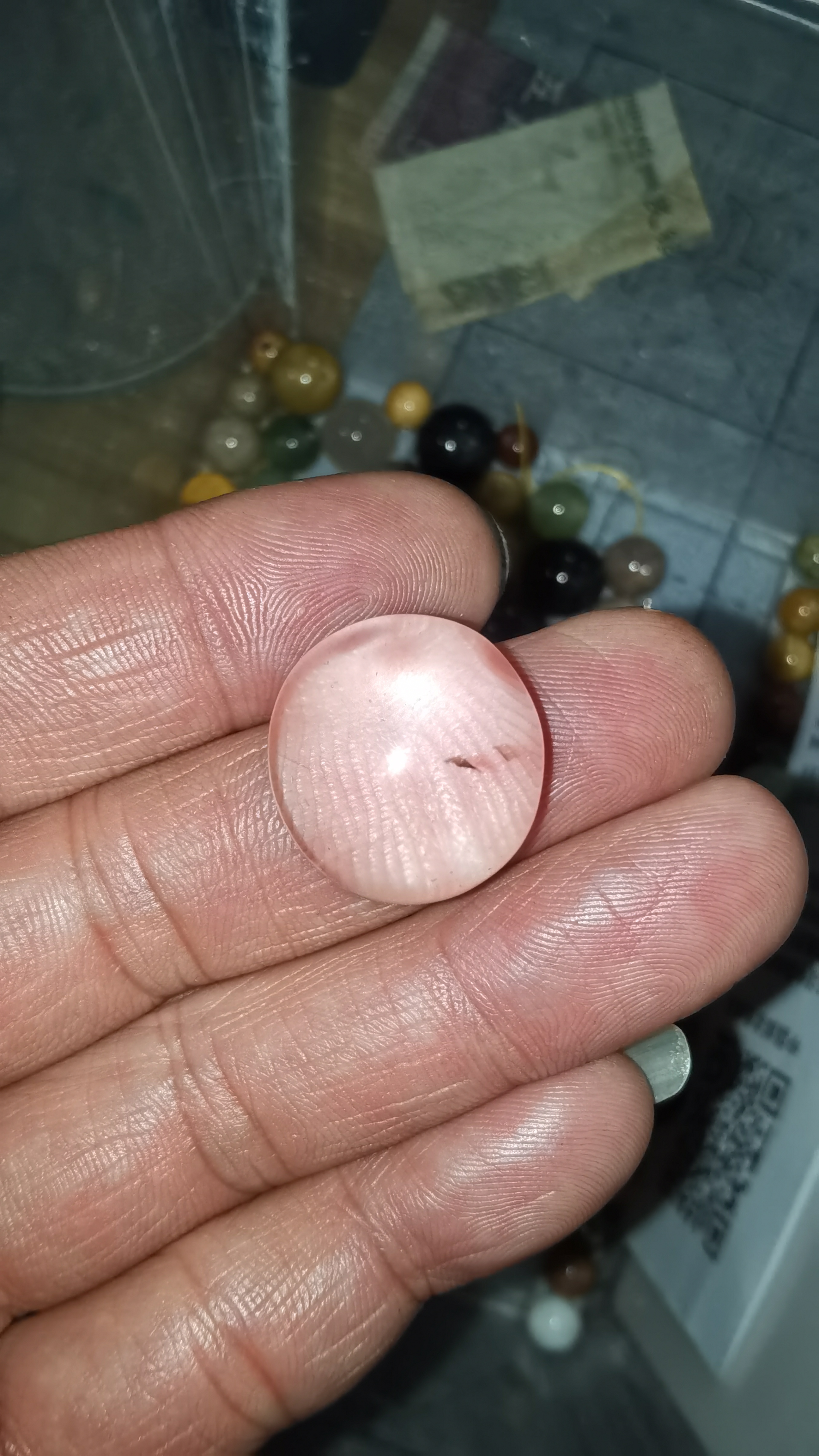 本来是想拿来做戒面的，可惜了