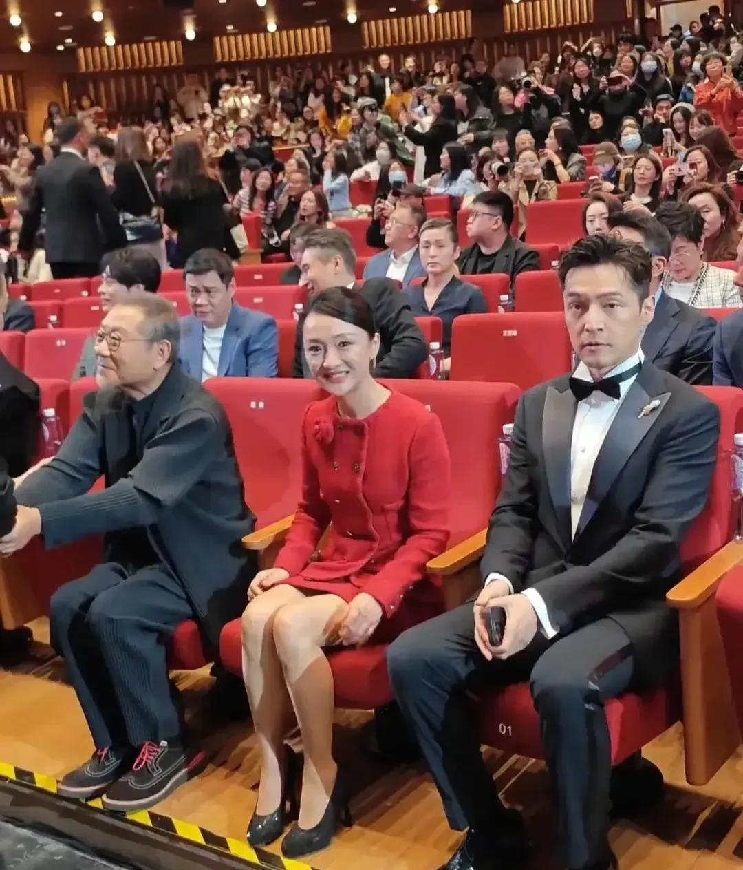 快被网友笑死了，网友说周迅这个表情好像没见过世面的小姑娘，别人都在摆pose，弄