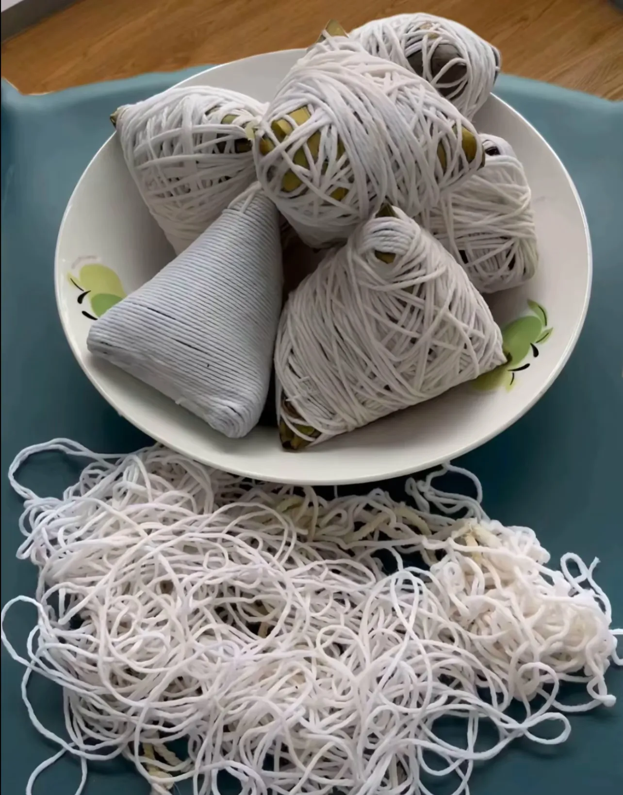 今年包的粽子，终于不翻车了！
哈哈哈…