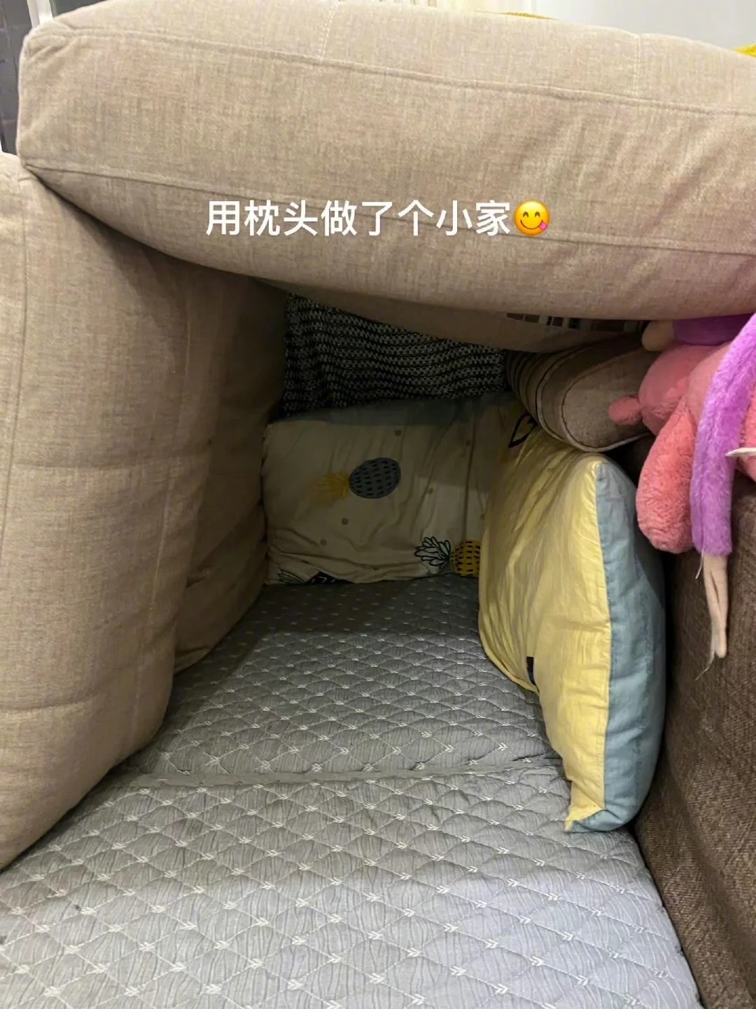 小时候这种行为是怎么做到统一的
小时候觉得这种小屋特别幸福，很有安全感，直到现在