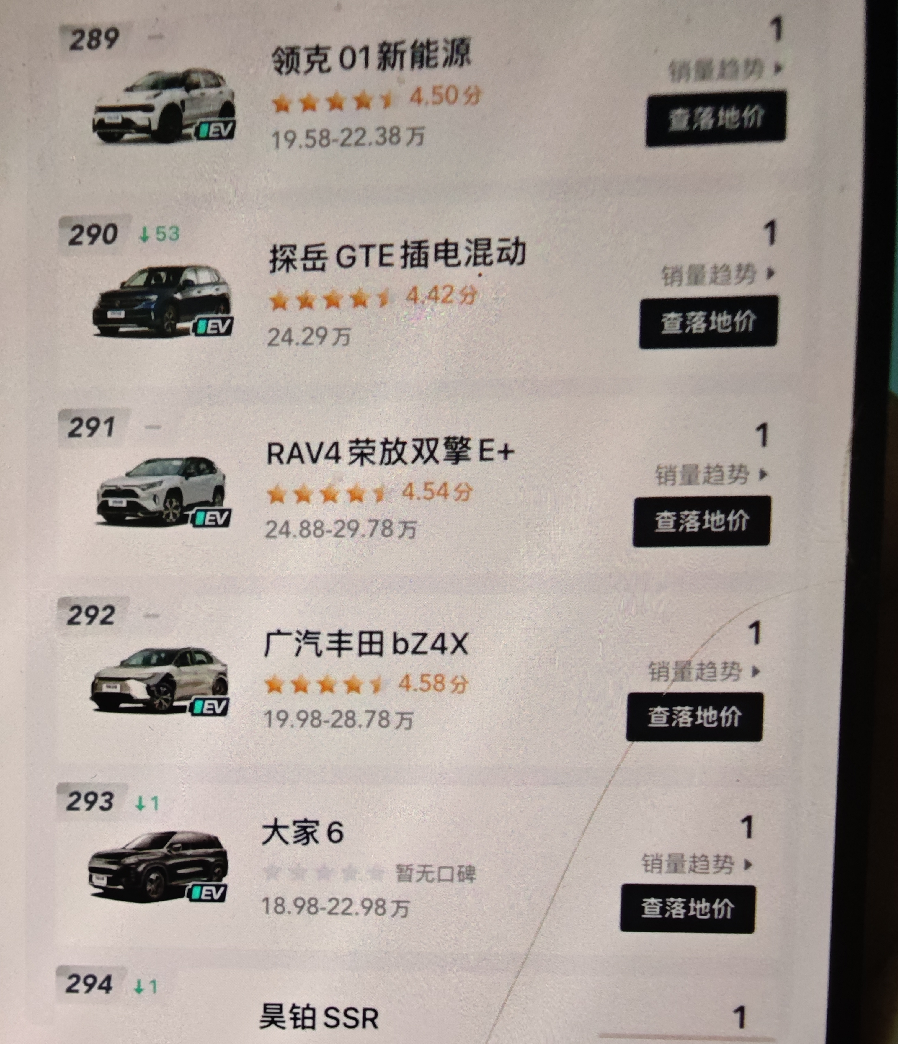 真是没有最惨，只有更惨了，
领克01新能源，8月销量1台，
RAV4荣放双擎 E