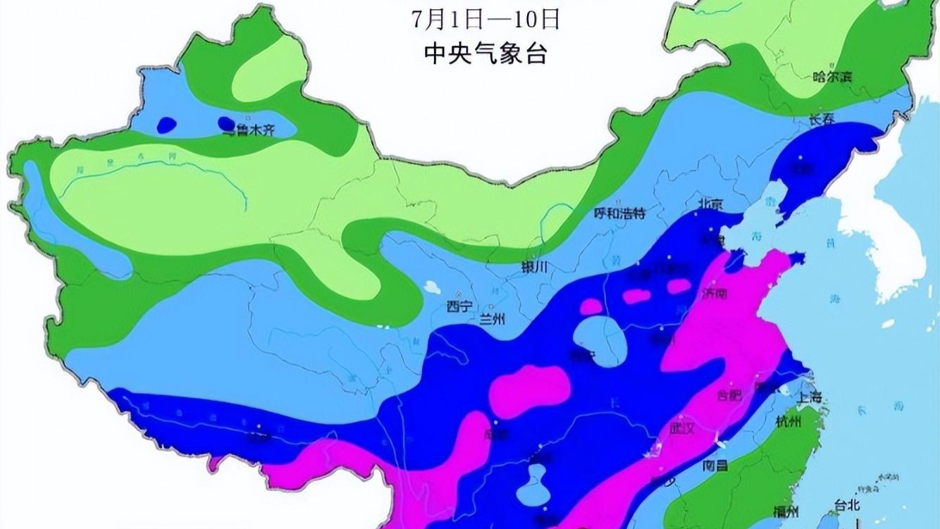 7月上旬天气大变脸！副热带高压崩溃，三轮强降水袭击华北黄淮