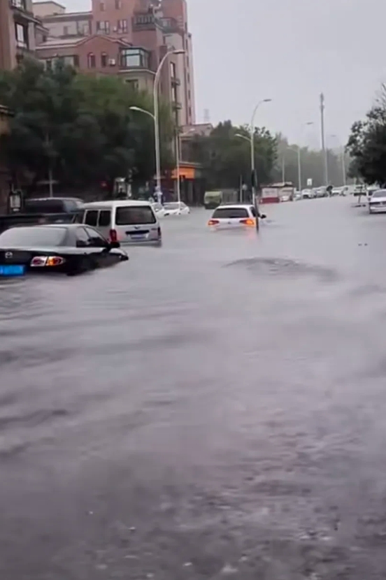 沈阳变沈洋，大连大雨连。暴雨袭东北，出门就是海！