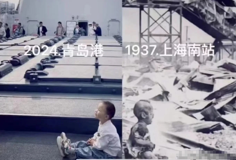 我们为什么要建设一支强大的人民军队？我们为什么要建立起强大的国防？这张对比图就是