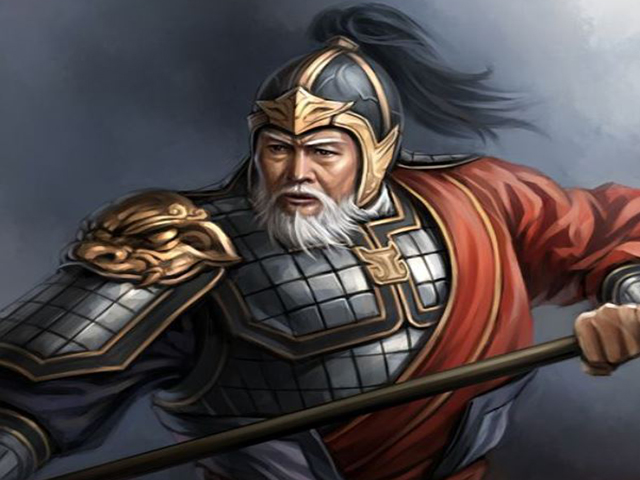 江表十二虎臣：

1.第一位：程普，2.第二位：黄盖；
3.第三位：韩当，4.第