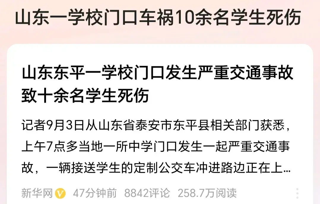山东东平这次的车祸，学校真的得好好反思一下了。学生们早到了，学校却不让进，就怕担