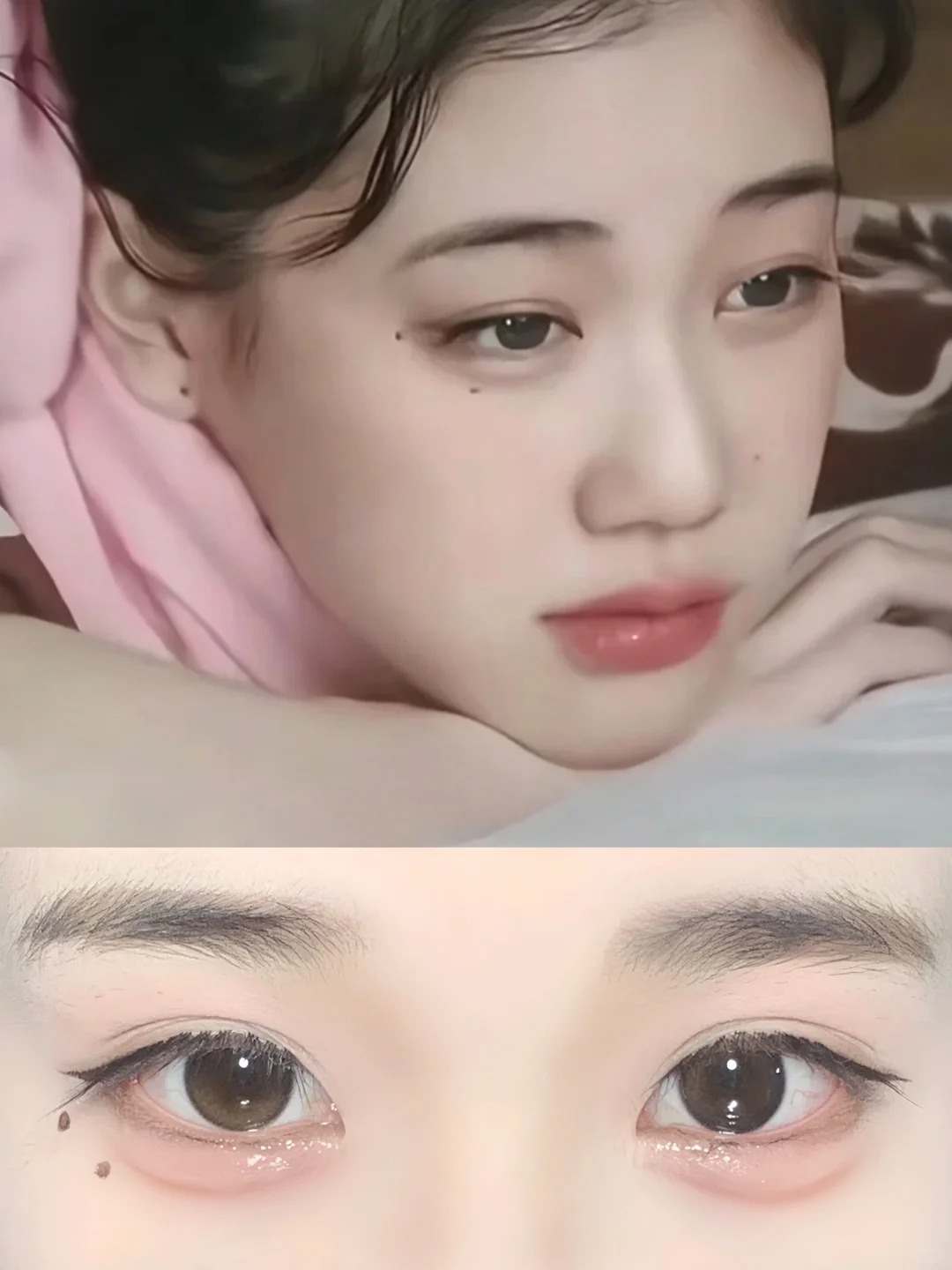 为什么现在没人画这种自然氧气妆了？？好灵动
淡颜的神！！
无形之中放大双眼～