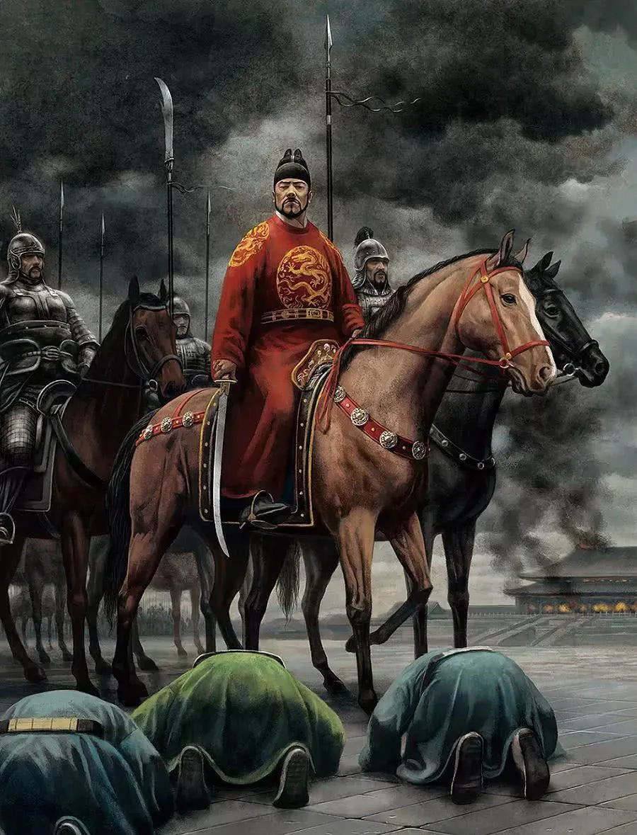 四年靖难，摧毁了朱元璋苦心经营20年的绝大部分军事力量。

洪武朝一共就30年出