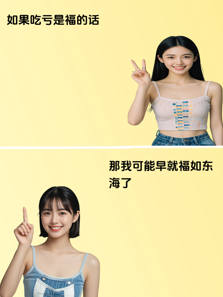 哈哈，这妹子的自黑幽默，简直让人欲罢不能！