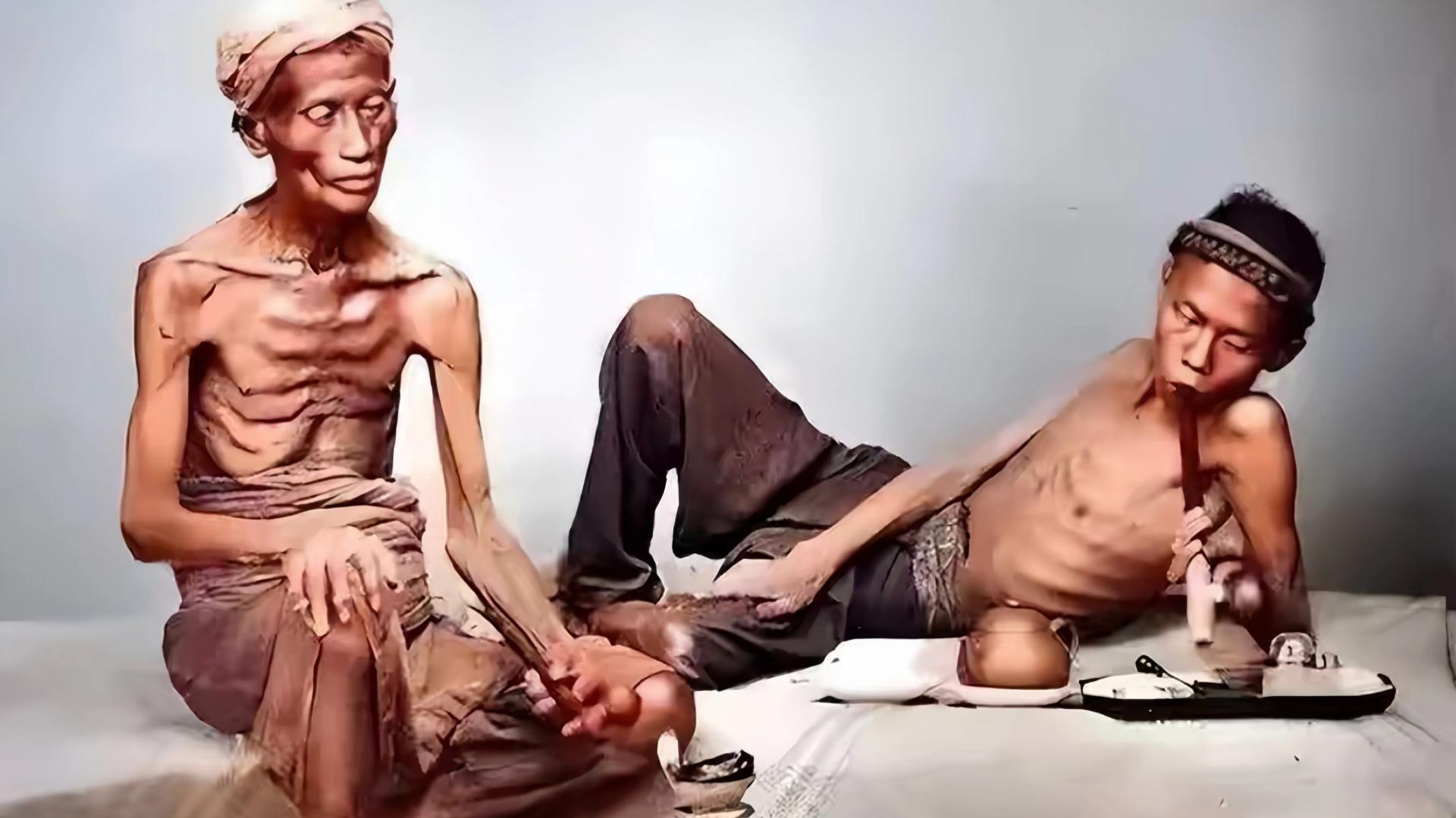晚清老照片：一家之主坐姿霸气，王爷福晋各有千秋，女子展露小脚