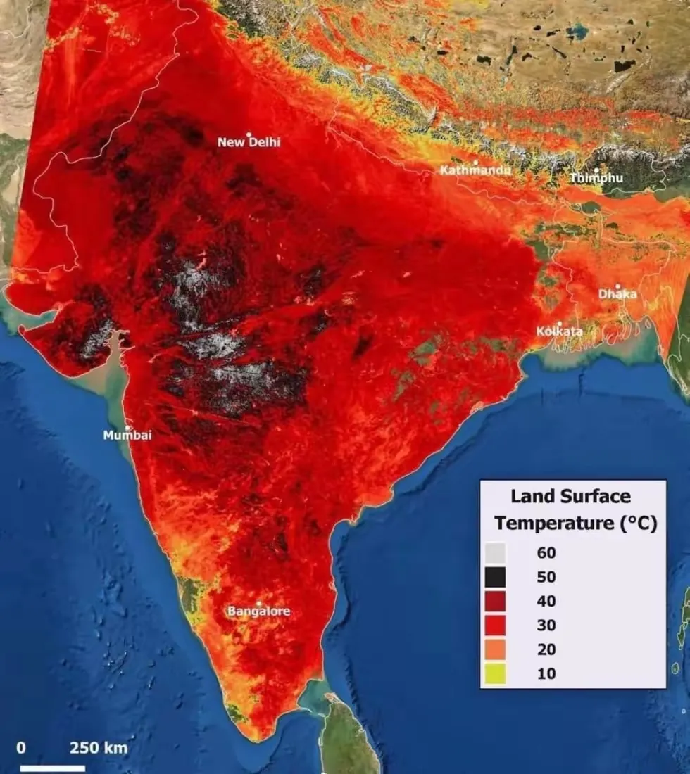 看到印度的高温就明白了！印度为啥软件外包发达，而制造业不行!
主要原因还是高温，