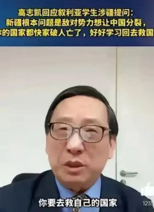 在多哈论坛上，叙利亚一女生对咱提涉疆尖锐问题，

叙利亚女生竟在多哈挑事，高志凯