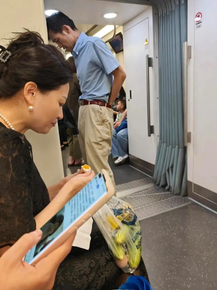 这张照片拍摄于2024年5月，在武汉出差时，坐地铁去武汉大学找同学玩的路上，遇到