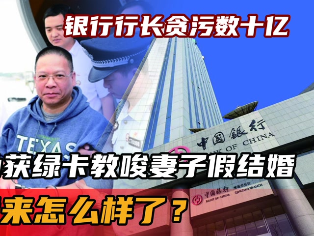 银行行长贪污数十亿，教唆妻子假结婚