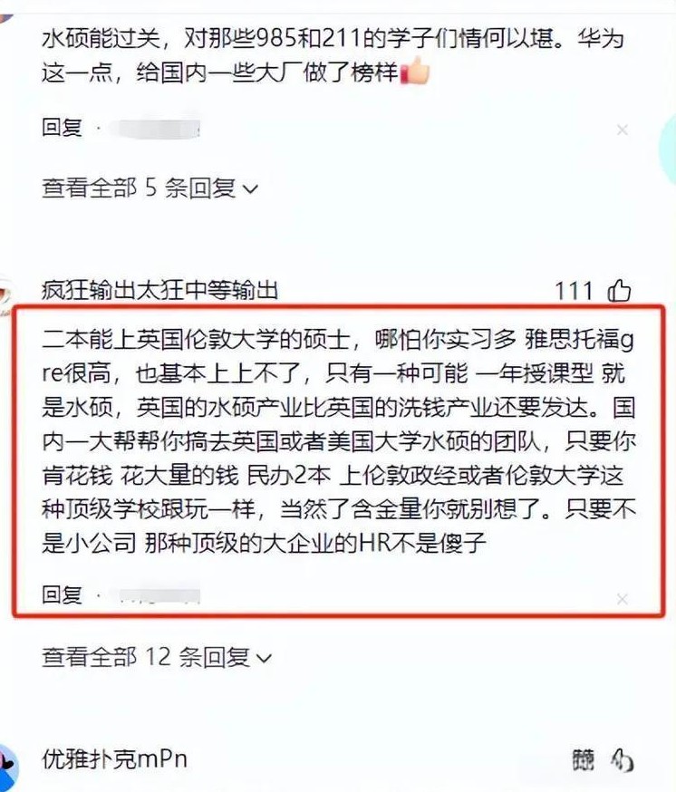 一位母亲在网上讲述了她的沮丧：儿子从海外留学归来，立志进入华为这样的知名企业，却