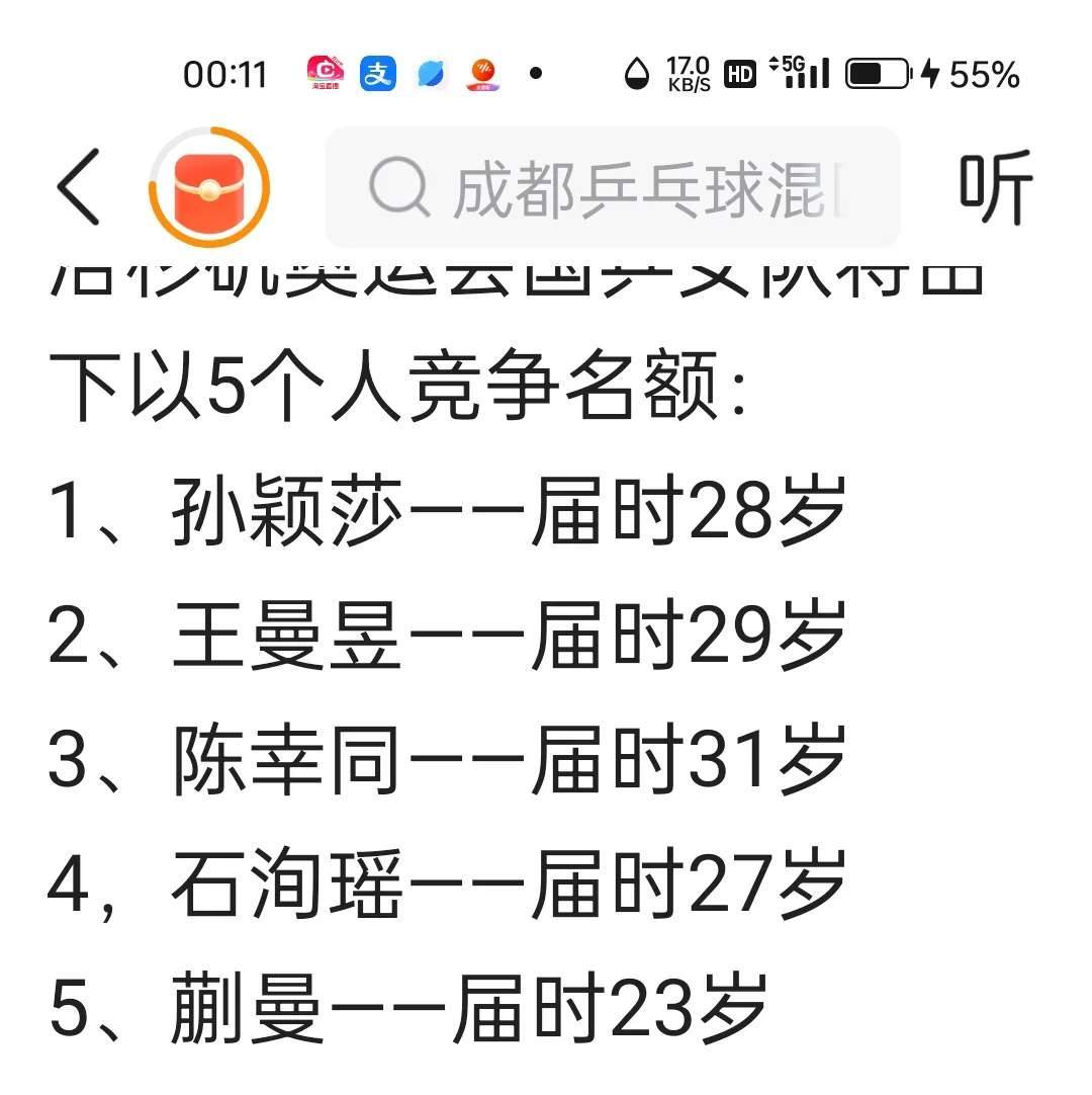 乒乓球女单战场：孙颖莎与王曼昱的较量与期待