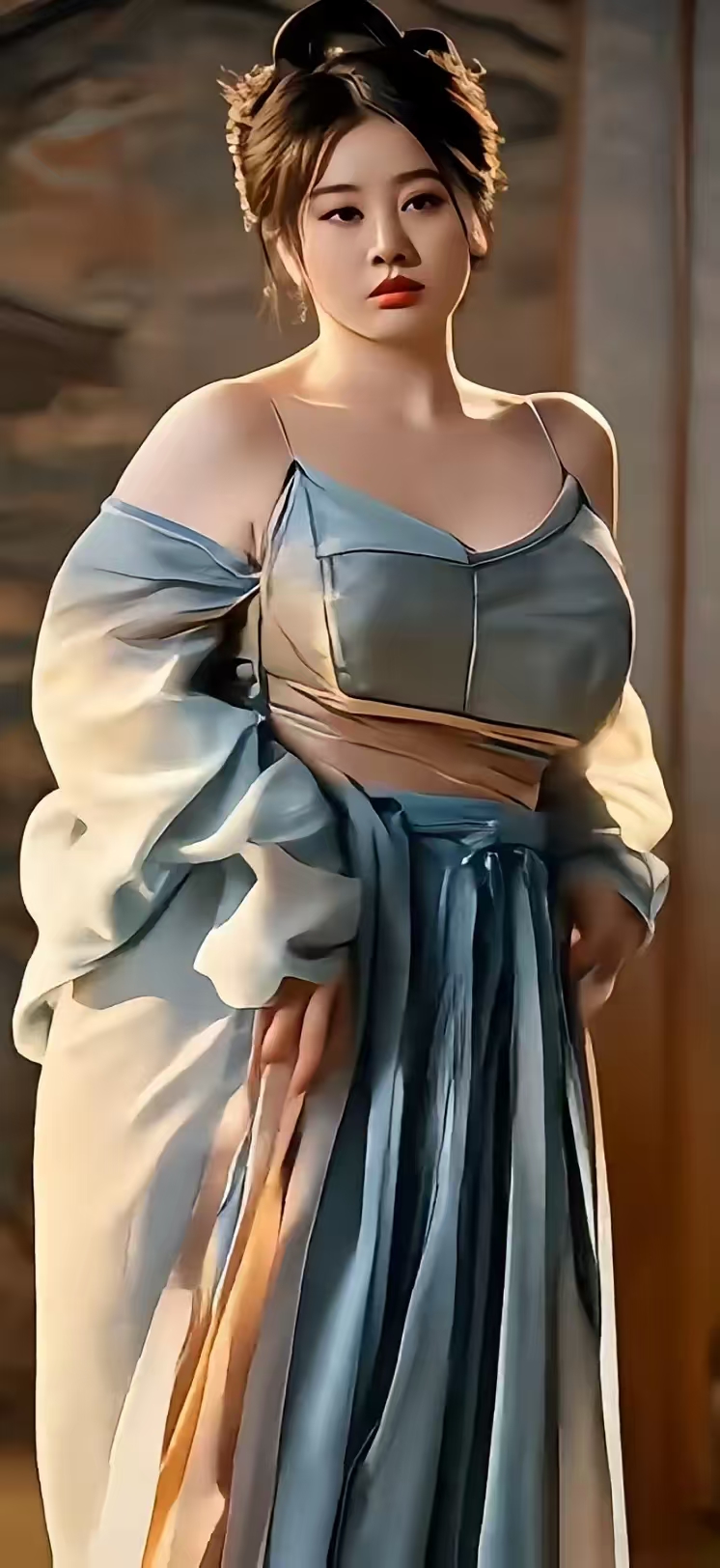 大家都说我这个打扮有点像唐朝的杨贵妃