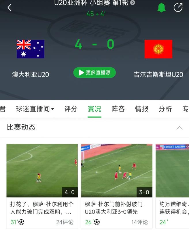 没想到U20国青队小组赛的对手澳大利亚队完全是在扮猪吃老虎啊。
据悉，U20亚洲