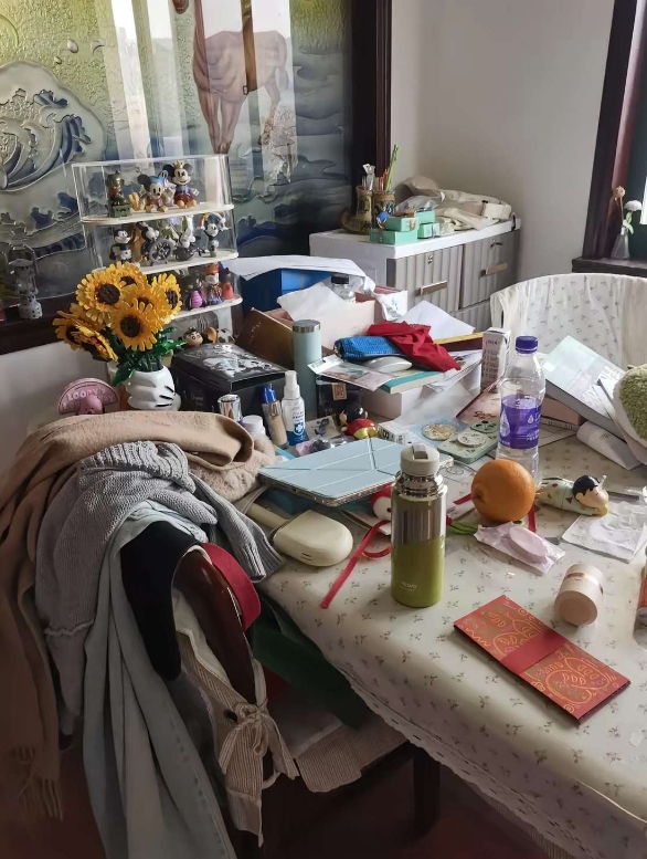 家里有个30岁没出嫁的闺女，你们看看，这过年的卫生我还有法儿搞吗？