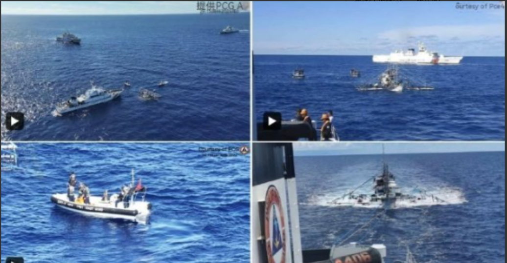 “菲律宾海岸警卫队司令罗尼吉尔-加万上将对辛丹甘号巡逻舰上的，62名海岸警卫队人