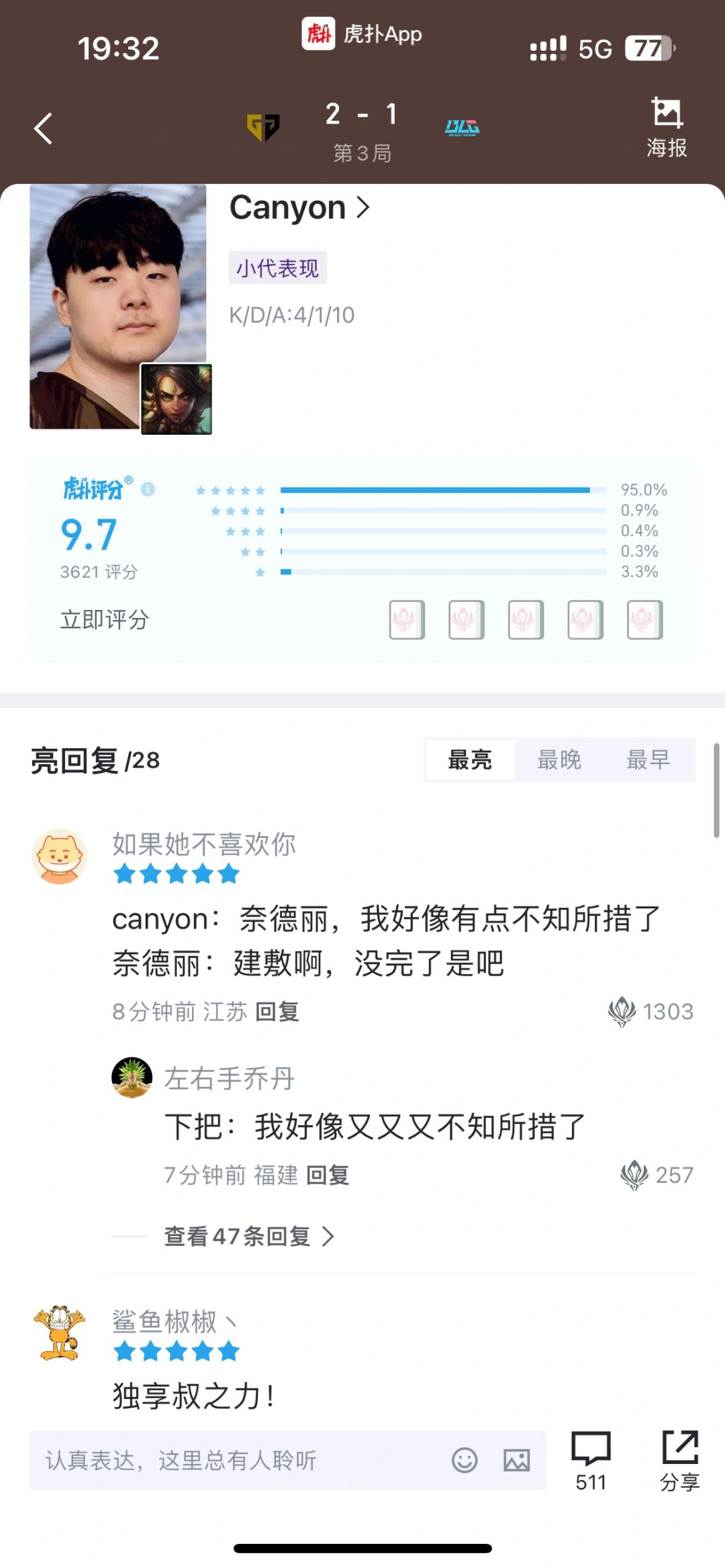“朱开来了都得Ban豹女！”
2024Msi胜败分组赛：BLG 1-2 GE