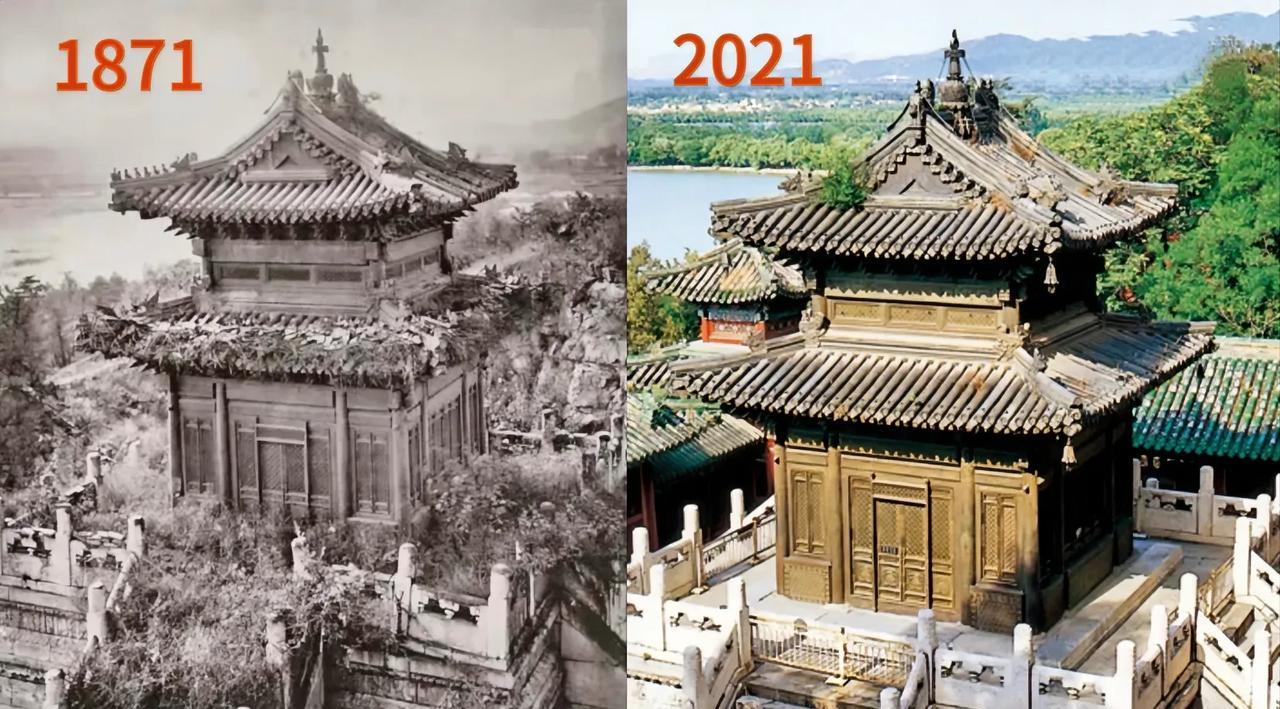 重达200吨颐和园宝云阁铜殿，见证中国150年的沧桑变化！
宝云阁铜殿位于颐和园