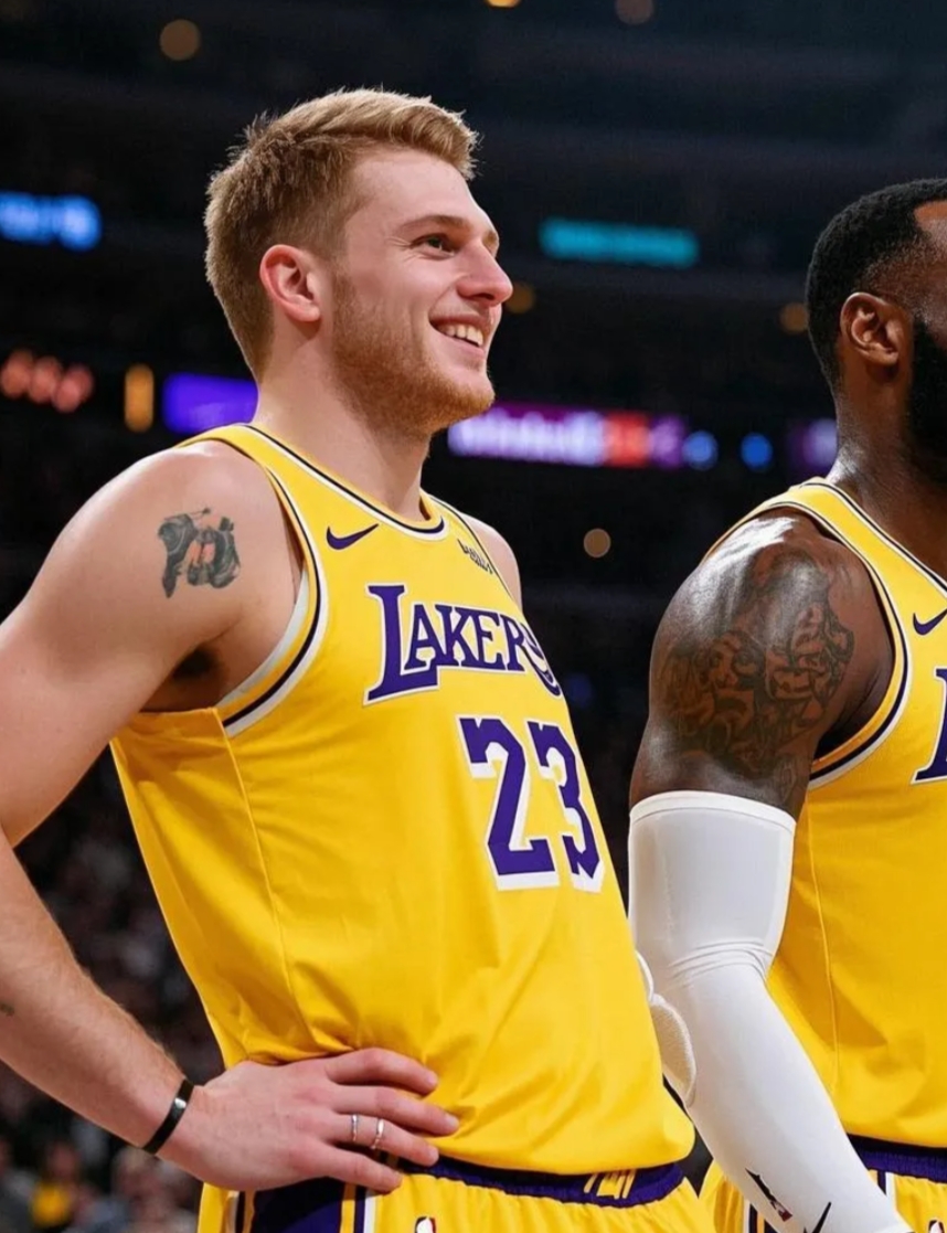 随着湖人交易来东契奇，球队的核心球员已经确定——

1、绝对核心詹姆斯，40岁，