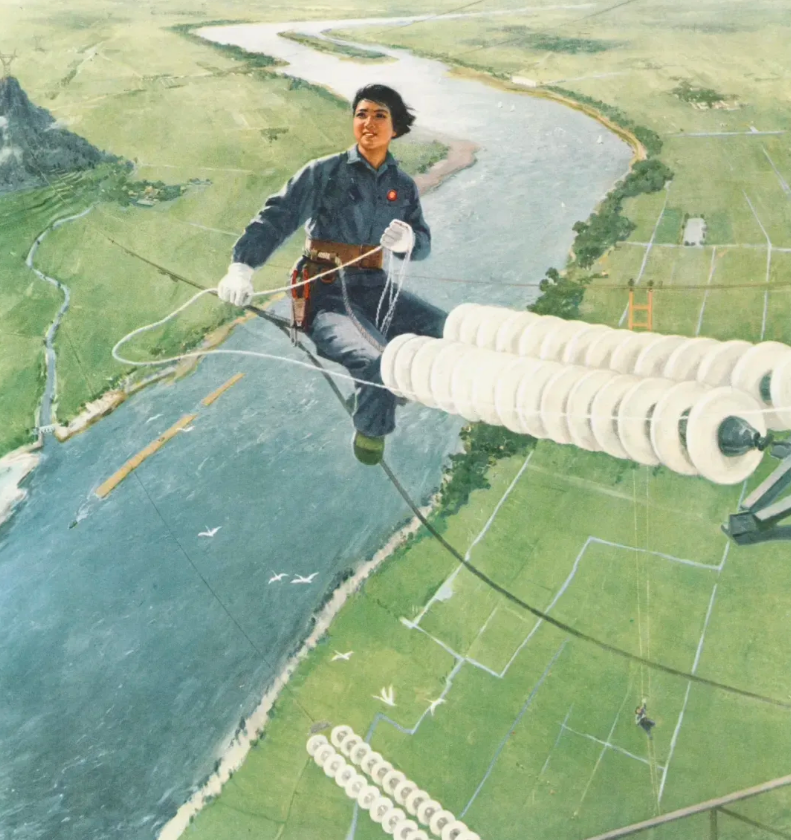 这幅画经常出现在上世纪70年代的日记本的夹页中，上了岁数的人记忆犹新。
1973