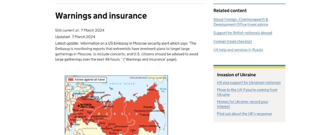 美国发出紧急警告，要求美国人不要去俄罗斯。俄罗斯有可能在未来48小时发生武装袭击