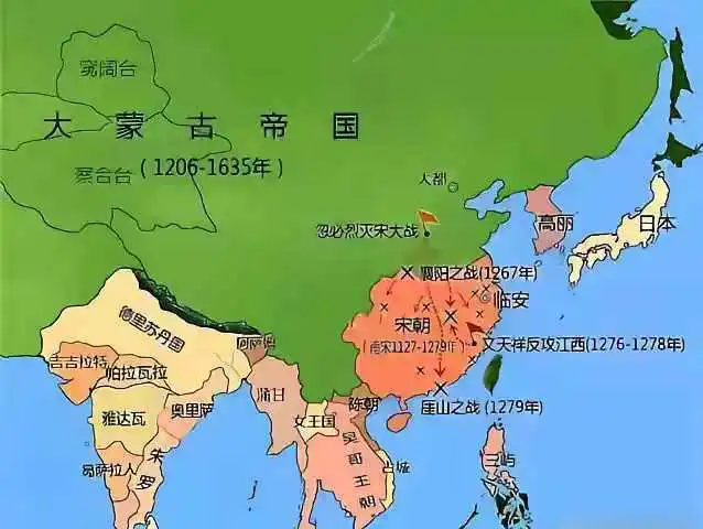 当年，南宋在这样的环境中，仍然顽强地存在了152年，堪称奇迹