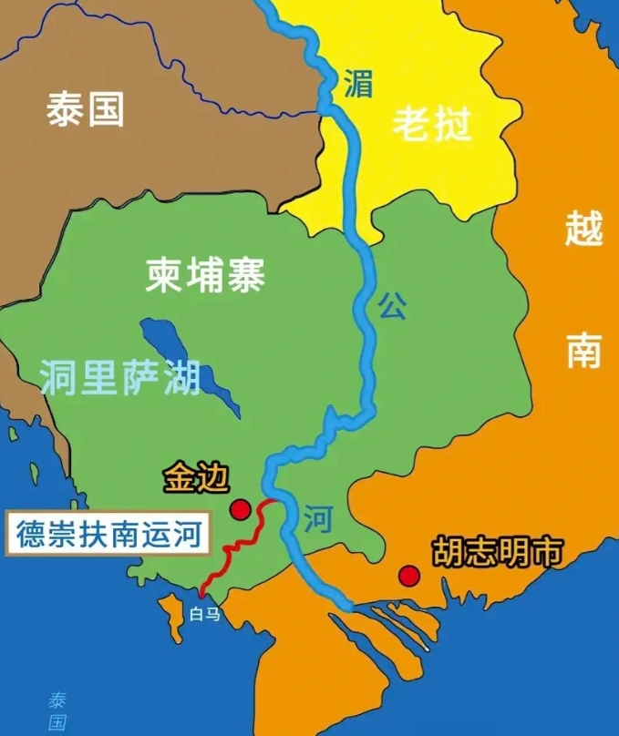 有一种观点：柬埔寨德崇扶南运河只挖5.4米深，能承载3000吨的货轮，这么低的航