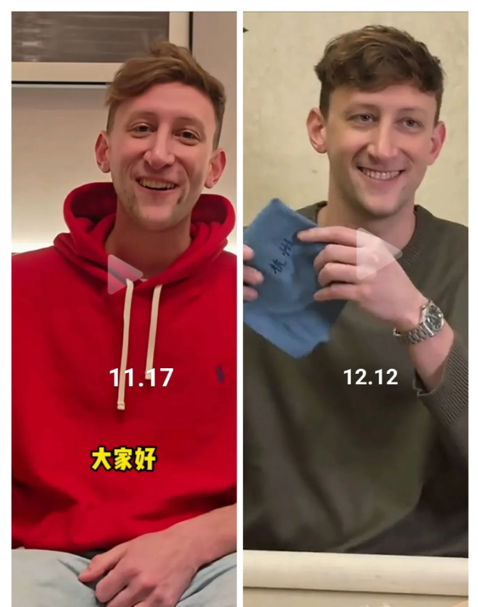 看到埃文凯尔和听泉鉴宝逛博物馆的视频发现。
才来中国没到一个月，埃文凯尔好像变了