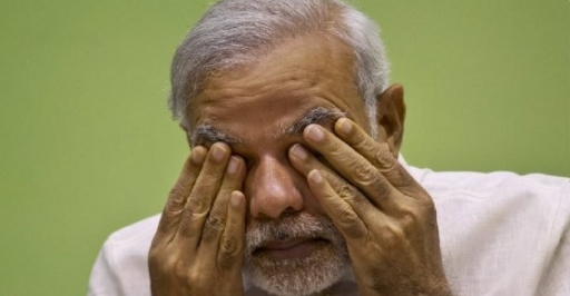 今天印度大选开票，虽然统计还没结束，但大体情况已比较明朗——印人党惨胜如败。

