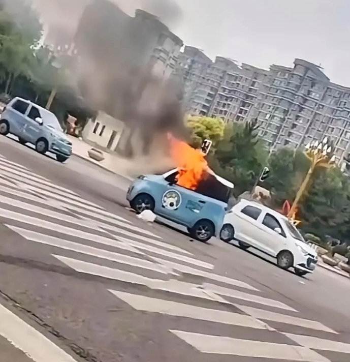 请问这是什么车？烧完后也太滑稽了......！哈哈哈哈 [大笑][大笑][大笑]