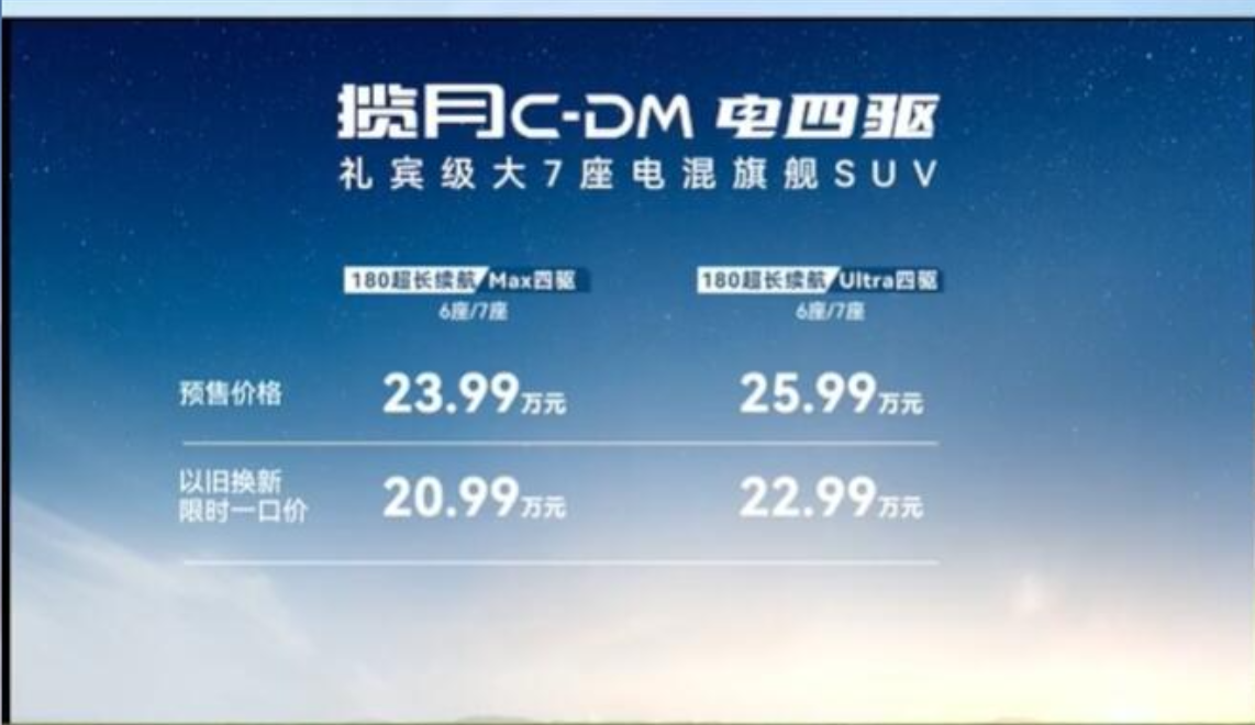 23.99万元起售，星途揽月C-DM预售价格发布