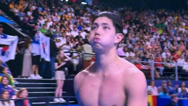 中国男子4x200米自由泳接力预赛：费立纬和张展硕逆转连超三队，進决赛