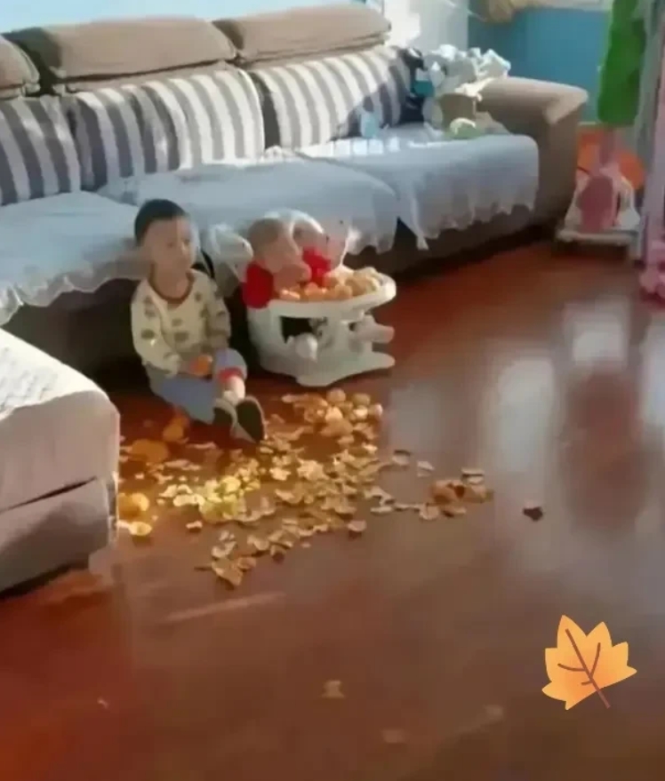 不得不说这哥哥确实把弟弟照顾的挺好的。中午我在卫生间里洗衣服，就让哥哥带着弟弟一