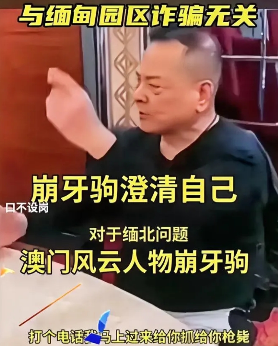 崩牙驹回应电诈园区和自己无关，崩牙驹说：“电诈是对社会大大的不利，如果我有做，啥