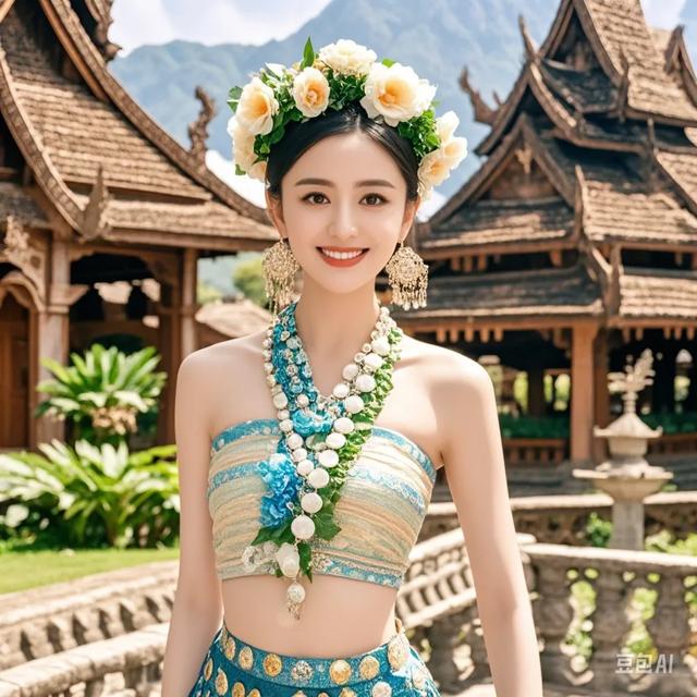 佟丽娅穿傣族群，气质优雅惊艳动人，谁顶得住！-第3张图片-九妖电影